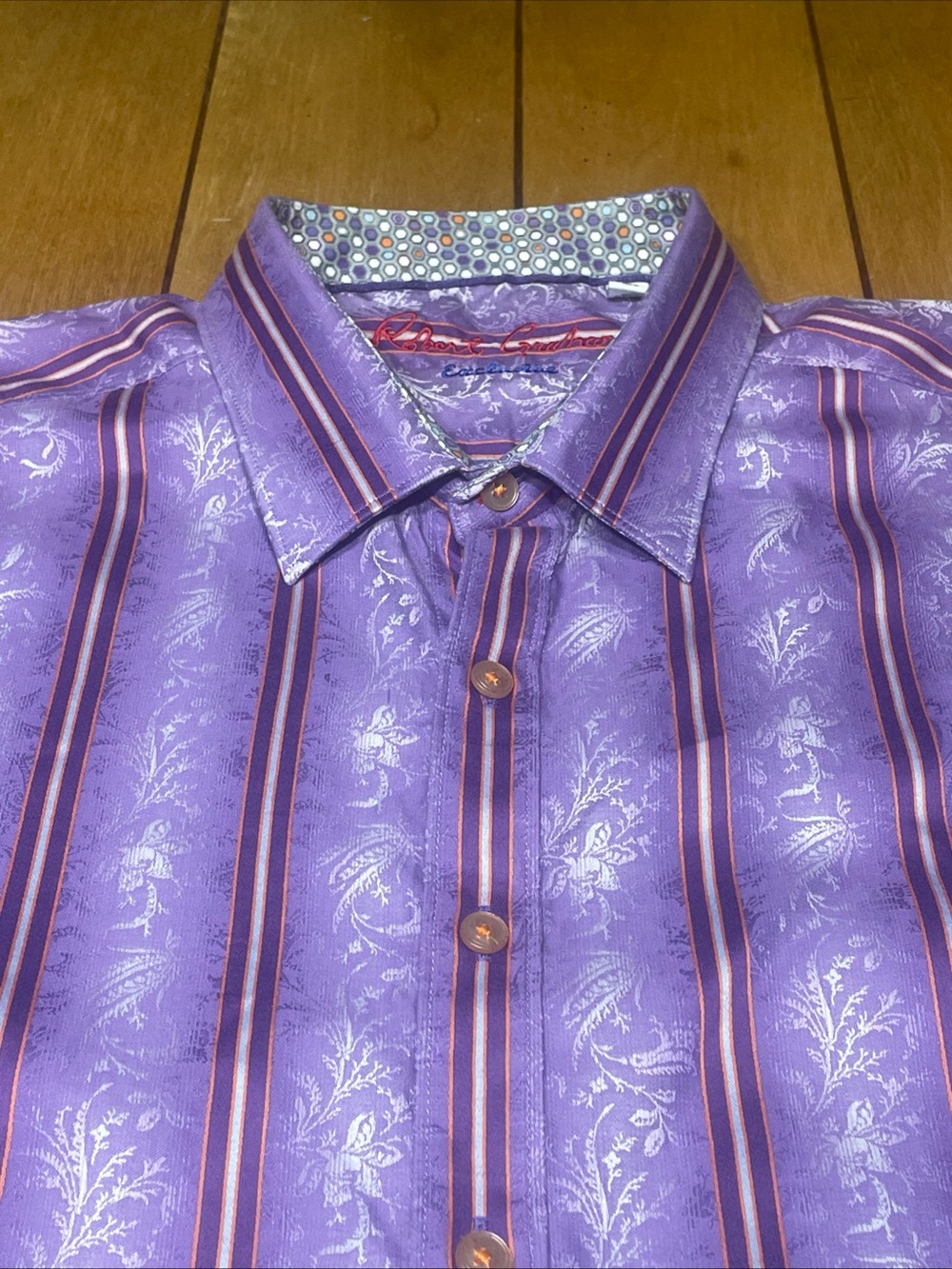 Robert Graham Exclusive Purple Striped Jacquard Button-Down Shirt